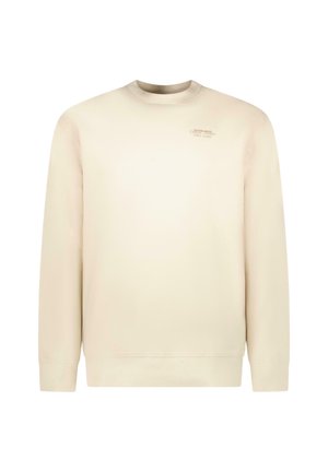 Beige sweatshirt gemaakt van een zachte katoenmix, met een ronde halslijn en lange mouwen. Subtiel logodetail op de borst.