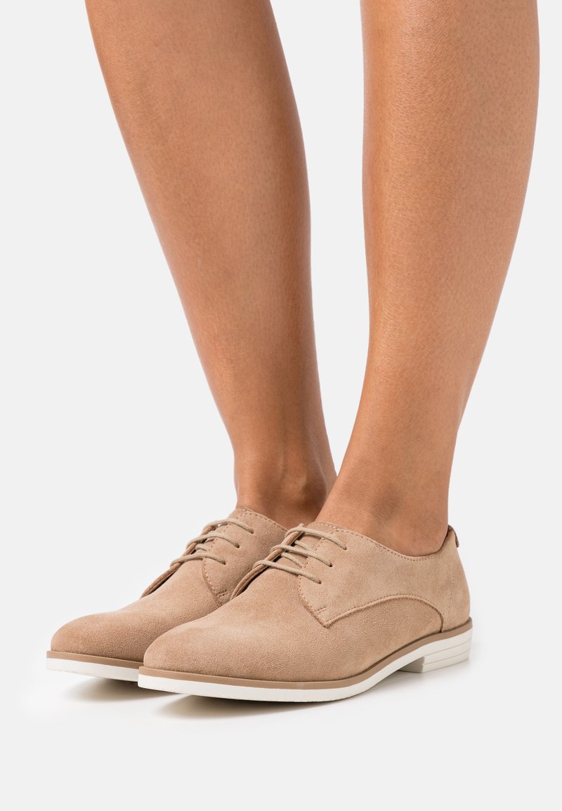 Anna Field LEATHER - Sapatos de atacadores - cognac