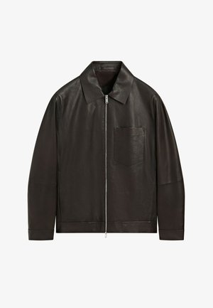 Massimo Dutti, - Kurtka skórzana