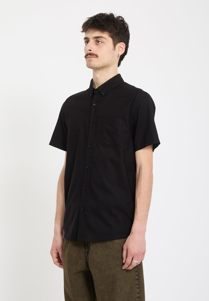 Chemise Volcom Manches Courtes Homme – Noire – Taille L – Coton/Polyester/Élasthanne