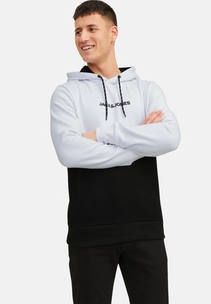 JJEREID BLOCKING HOOD - Kapuzenpullover - white