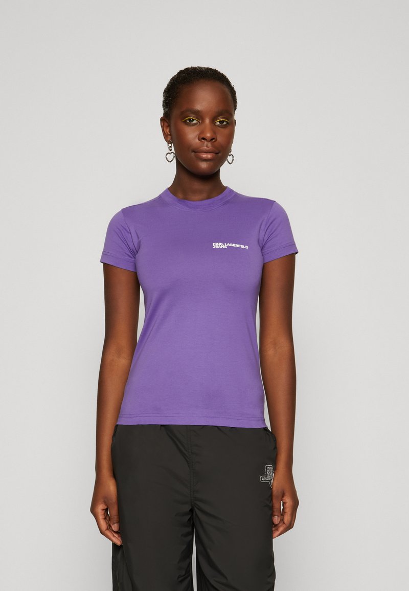Karl Lagerfeld Jeans LOGO SLIM-FIT - Základné tričko - ultra violet