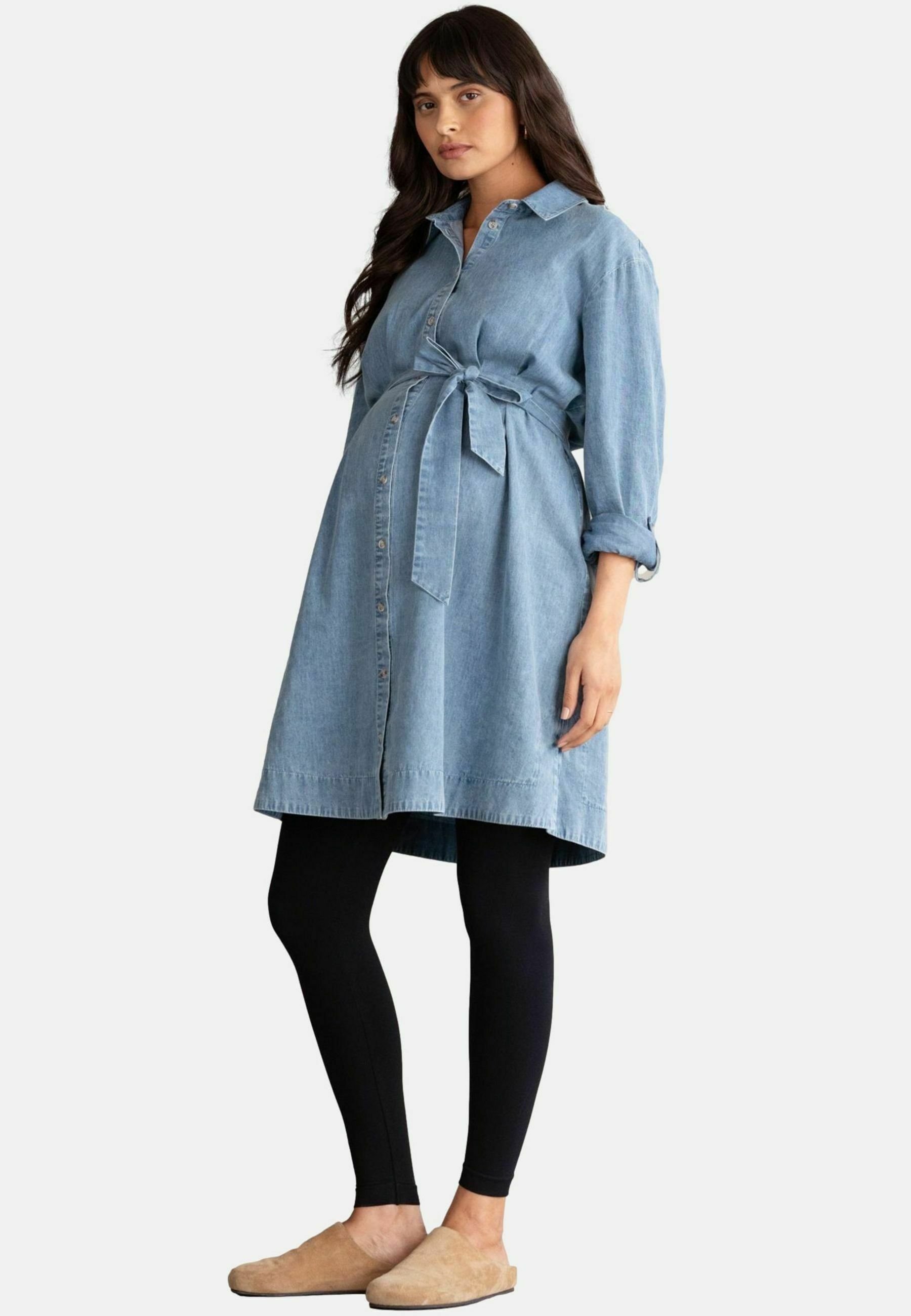 denim dress light Lisa Embroidered Denim Dress