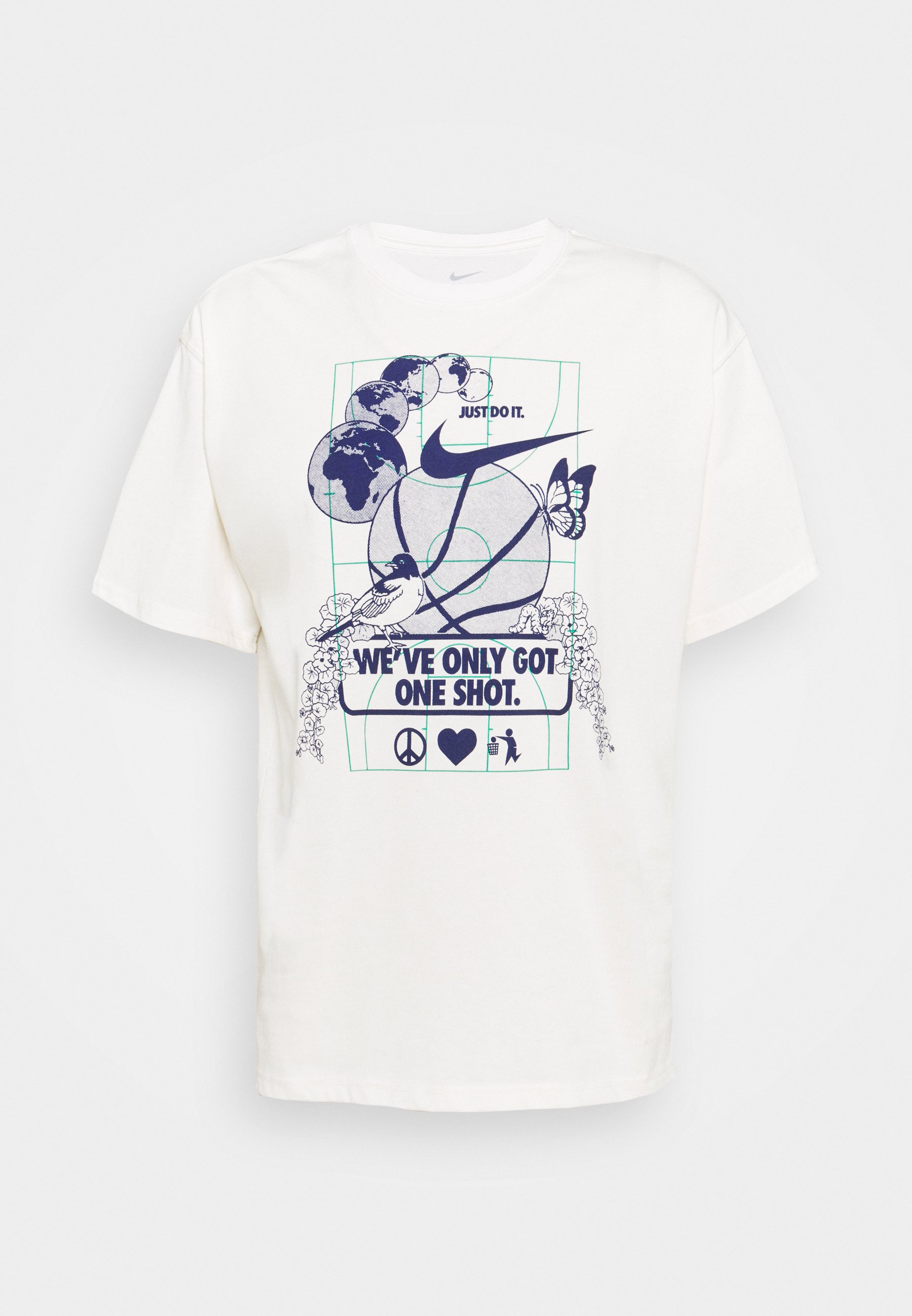 Nike Performance WE VE ONLY GOT ONE SHOT TEE - T-Shirt print -  pure/offwhite - Zalando.de