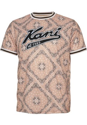 VARSITY PAISLEY - T-shirt med print - sand black white