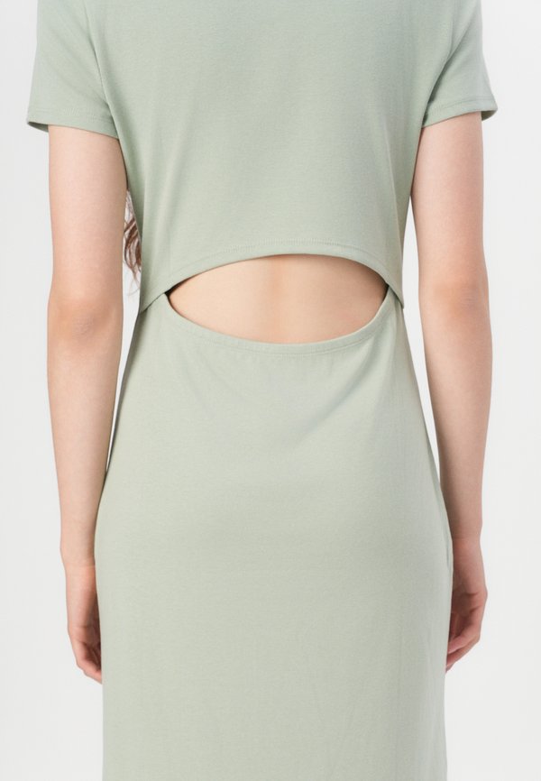 BACK CUTOUT MIDI DRESS - Jersey dress - desert sage2