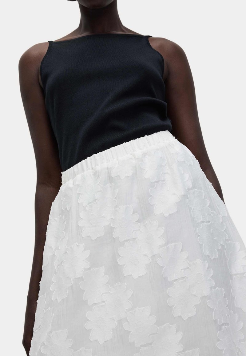 Jupe Midi Lin Violet Marks And Spencer Taille 10 – Jupe Ligne A Brodée, Légère