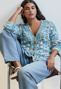 Next BRIGHT SPACEDYE  - Kardigan - blue chambray