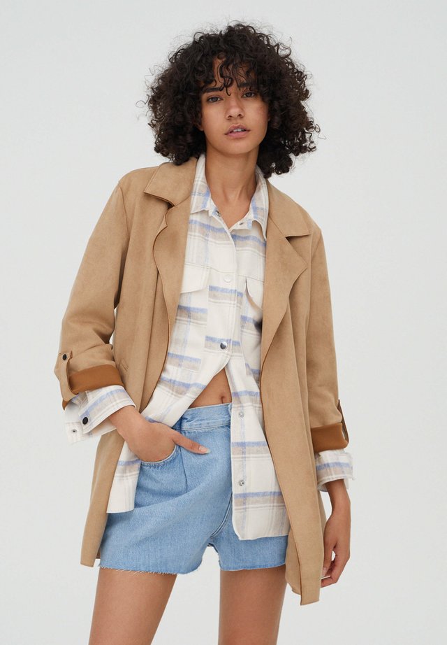 Kurzmantel - mottled beige