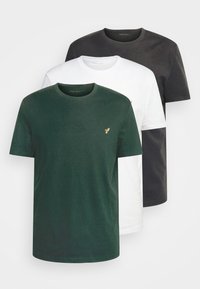 Unselected, white, black, dark green