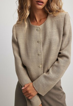NA-KD TWEED - Blazer - beige
