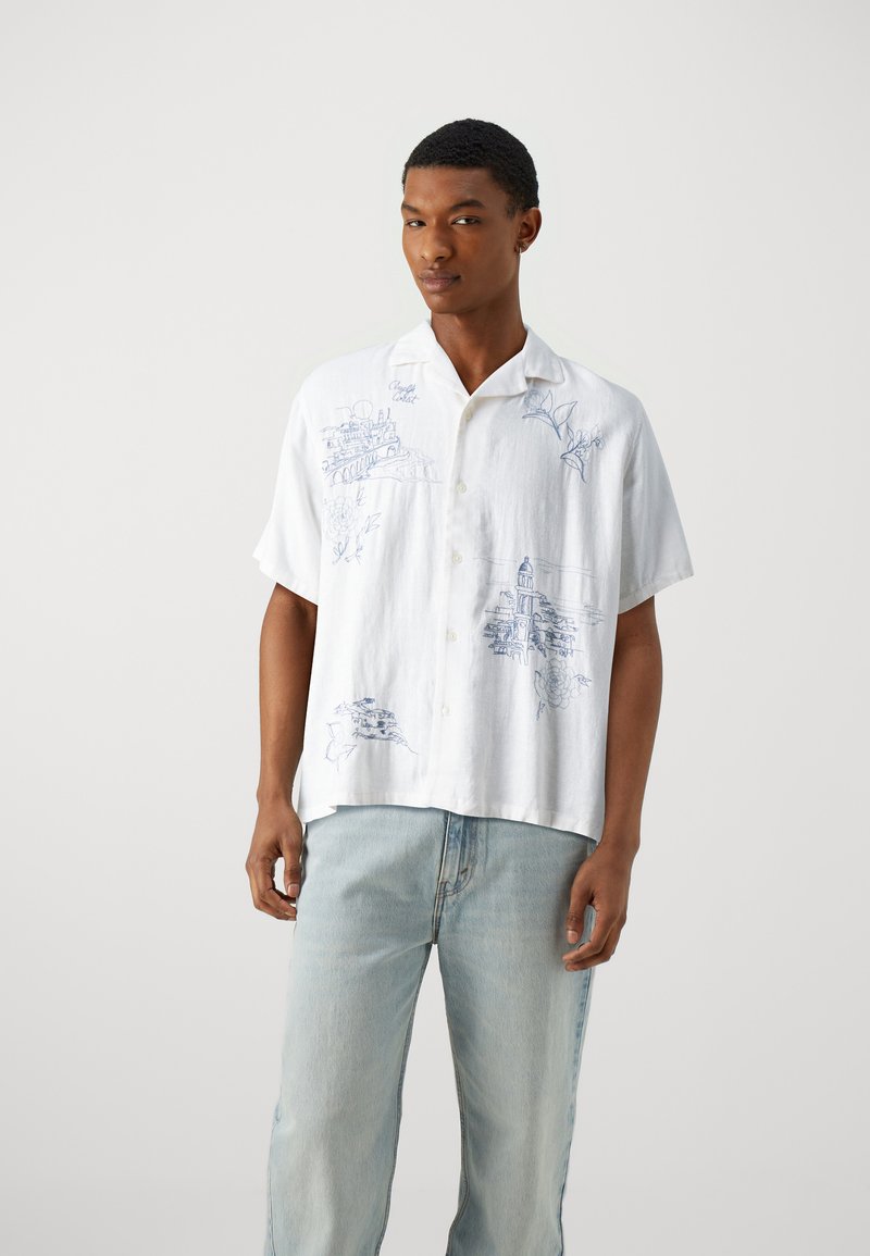 Abercrombie & Fitch Crazy Pattern Kurzarm Hemd Rot M