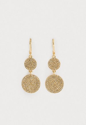 PAVE DISC DROP - Náušnice - gold-coloured