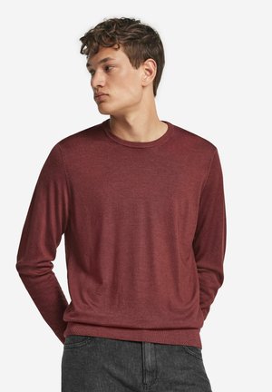 RUNDHALS  - Strickpullover - marsala tc
