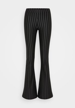 ONLY ONLFEVER PINSTRIPE FLARED - Püksid - black/pumice stone