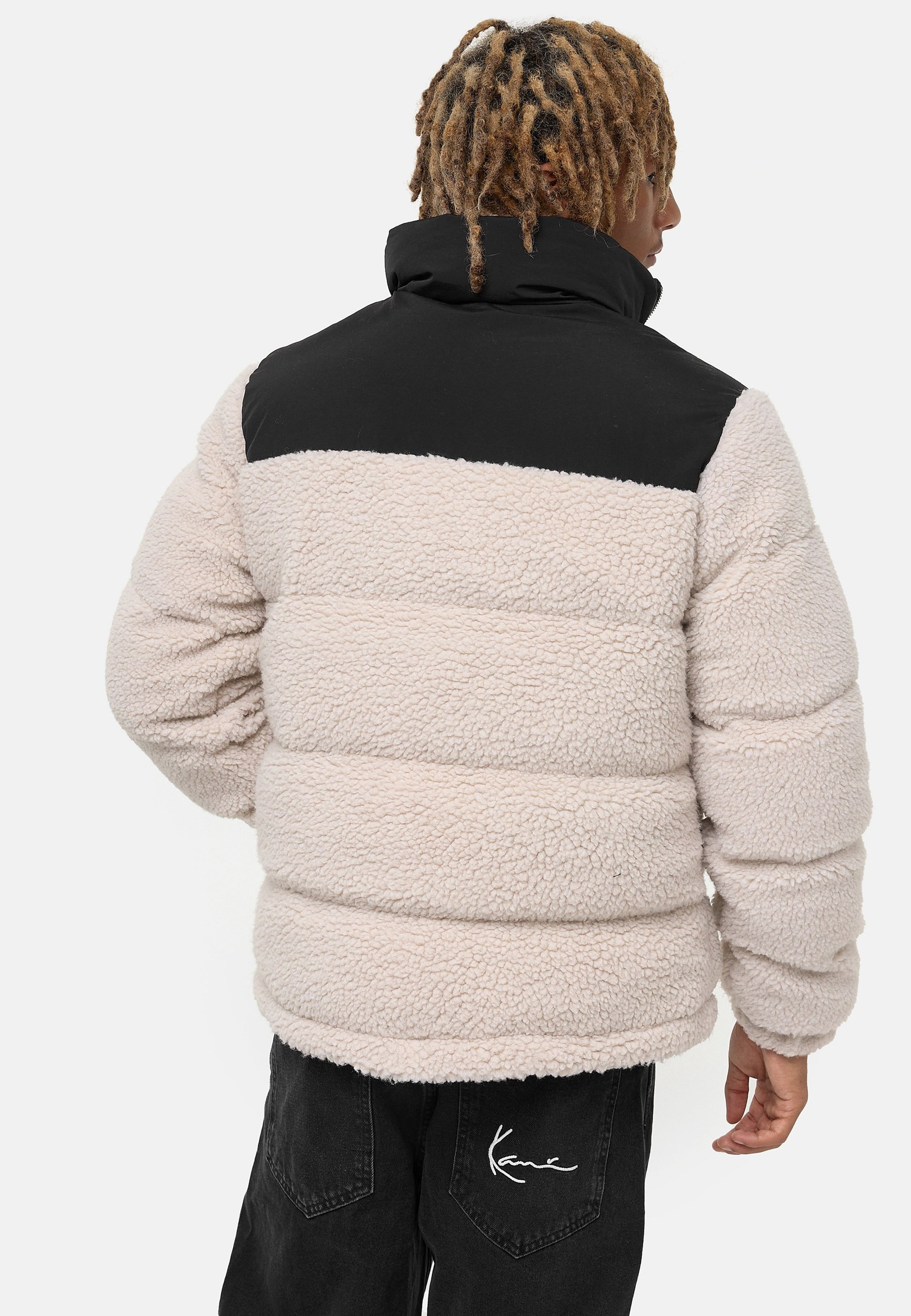 Karl Kani RETRO PUFFER JACKET - Jachetă de iarnă - light sand/bej