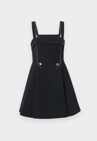 STRUCTURED MINI DRESS ADJUSTABLE STRAPS - Cocktail dress / Party dress - jet black