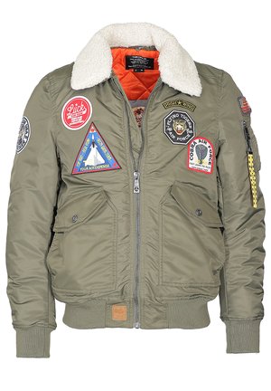 TOP GUN MIT KUNSTFELLKRAGEN - Winter jacket - olive