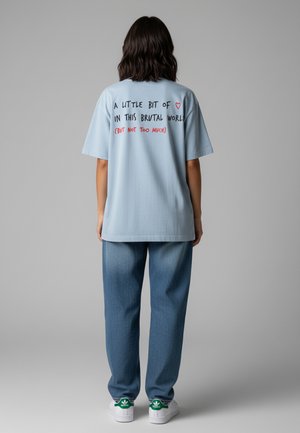 BRUTAL BACK HEAVYWEIGHT - Print T-shirt - washed blue
