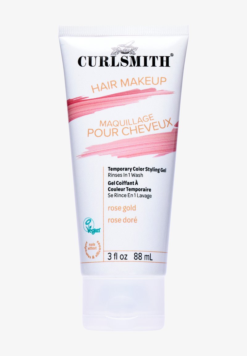Curlsmith Hair Makeup tijdelijke kleurstylingsgel in roségoud, spoelt uit met één wasbeurt, veganistisch, vrij van sulfaten en siliconen, 88 mL (3 fl oz).