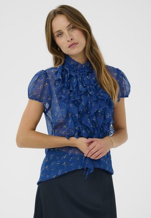 LILJASZ CRINKLE SS SHIRT - Cămașă - crimson mini floral