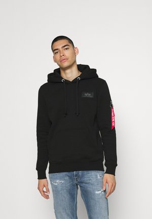 HOODY - Hoodie - black/neon orange