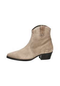Kovbojské/motorkářské kotníkové boty - taupe