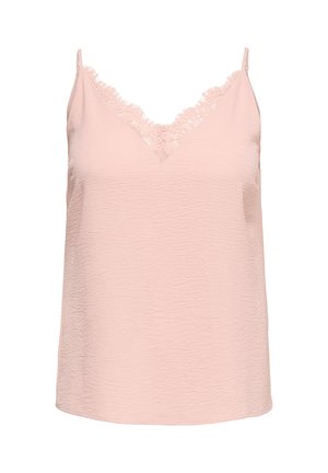ONLY Carmakoma, CARMETTA LIFE MIX LACE SINGLET WVN - Μπλούζα - misty rose