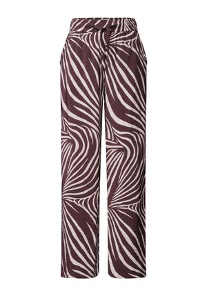Street One, WIDE LEG HOSE MIT PRINT UND GALLONSTREIFEN - Pantalon classique - rustic rouge
