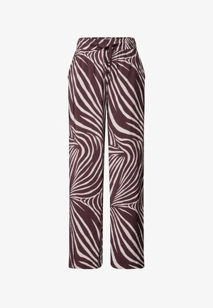 Street One, WIDE-LEG PANTS WITH PRINT AND GALLONSTREIFEN - Housut - rustic rouge