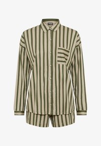 Non sélectionné, dunkelgrün-gold gestreift