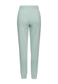 Helle mintgrüne Jogginghose aus weichem Stoff, mit einem elastischen Bund und gerippten Säumen für einen perfekten Sitz. Einfaches Design, keine Taschen.