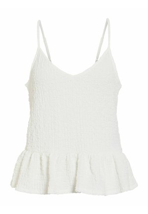 VILA, STRAP TOP VILINDAU V-NECK - Top - snow white