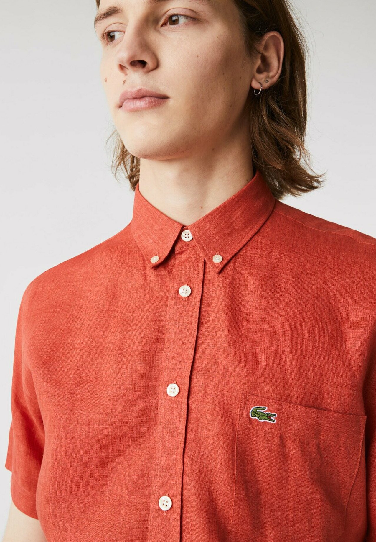 Chemise LACOSTE 39/40 (M) rouge vendu par Fashion product - 6455478
