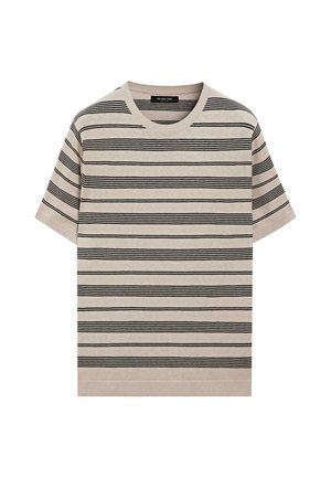 Massimo Dutti, T-Shirt print - beige