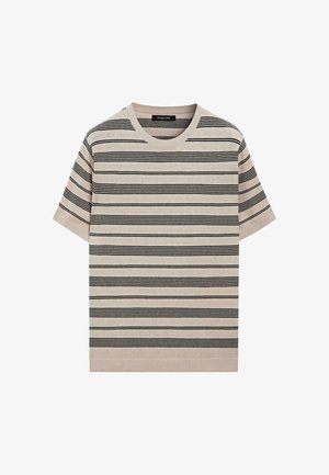 Massimo Dutti, T-Shirt print - beige