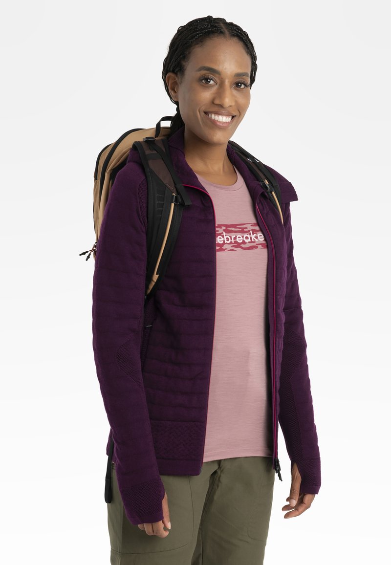 Icebreaker MERINO SIREN - T-Shirt print - MEDIUM PINK/pink meliert 