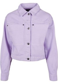 LADIES SHORT BOXY WORKER JACKET - Džinsa auduma jaka - lilac