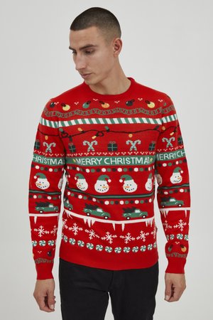 PRRUBEN - Strickpullover - mars red