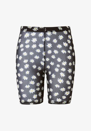 Ulla Popken, SHEER DAISY PRINT BIKE - Shapewear - black