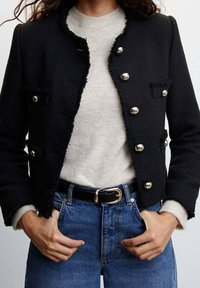 Mango Chaqueta fina - black