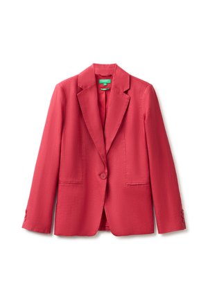 United Colors of Benetton, SINGLE-BREASTED JACKET WITH WELT POCKETS.. - Blazer - red