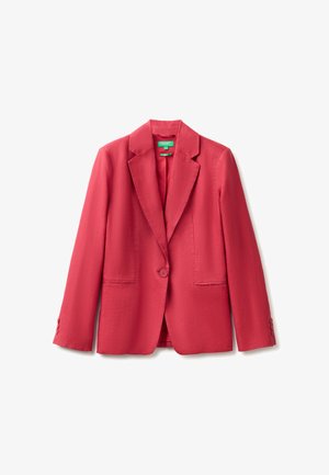 United Colors of Benetton, SINGLE-BREASTED JACKET WITH WELT POCKETS.. - Blazer - red