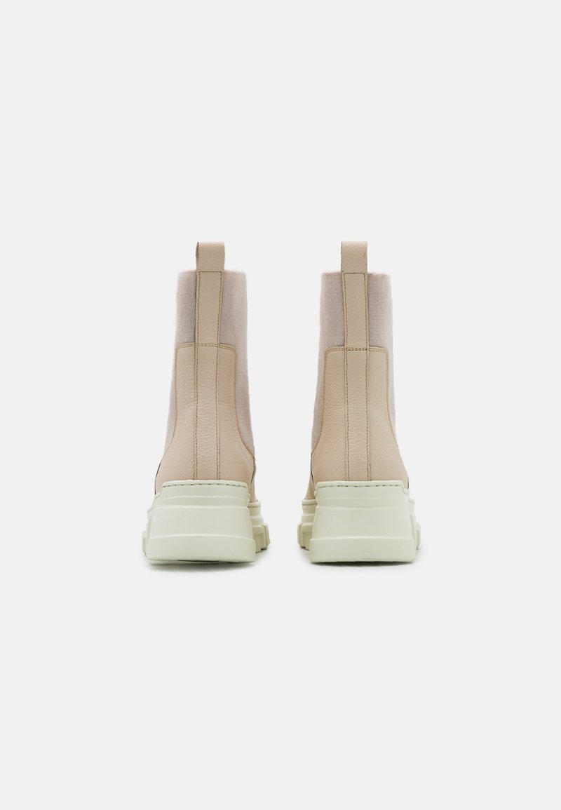 Damen Ankle Boots | Noclaim Plateaustiefelette beige - ZP90612 Damen Ankle Boots | Noclaim Plateaustiefelette beige - ZP90612