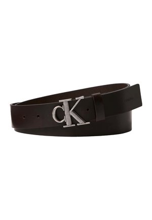 Calvin Klein, Ceinture - dark brown/antique silver-coloured