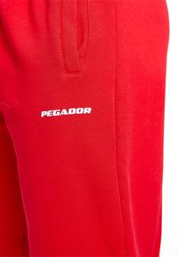 Pegador LOGO WIDE PANTS - Pantalones deportivos - washed red/white gum