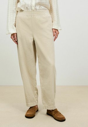 Next, TALL FIT - BARREL LEG SOFT CORD TROUSERS - Trousers - ecru