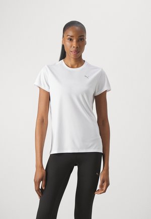 Puma RUN FAVORITES GRAPHIC TEE - T-Shirt sport - white