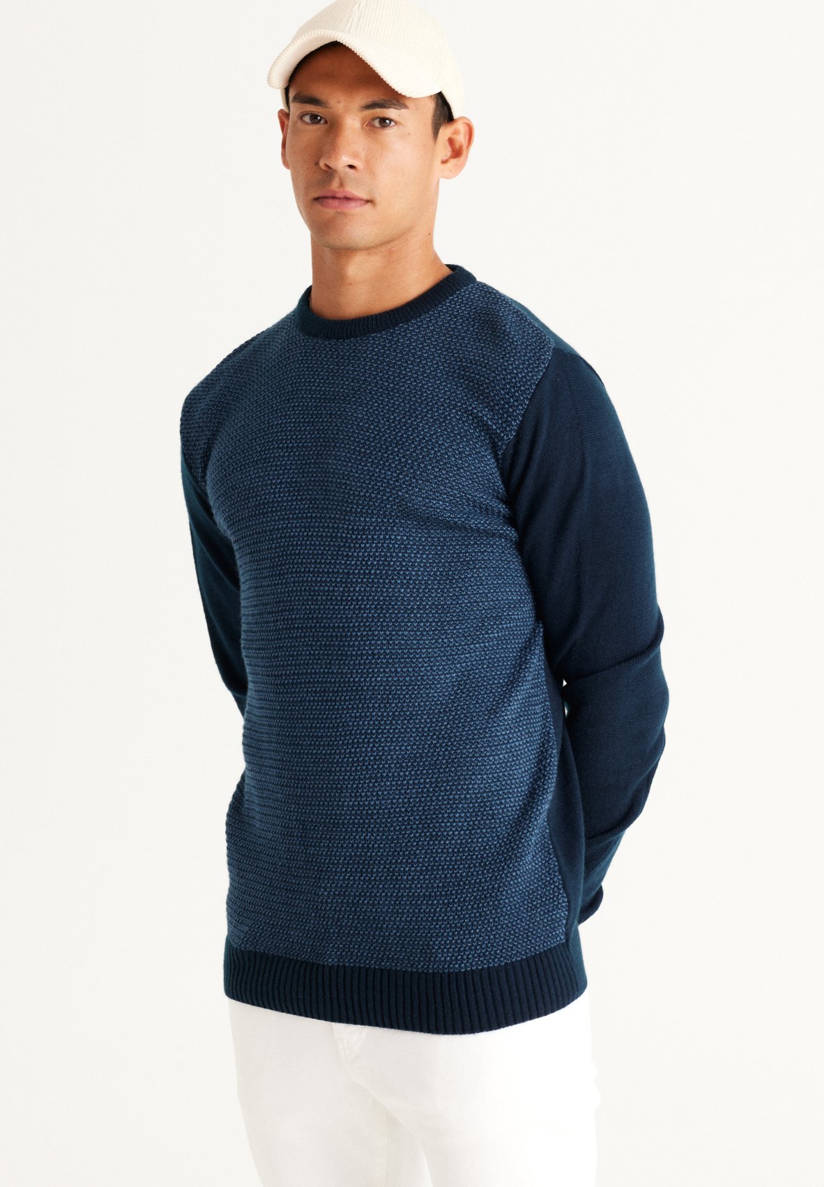 Pepe Jeans Herren Pullover 'Maxwell' – Rundhals Mit Moosnähten, Normale Passform