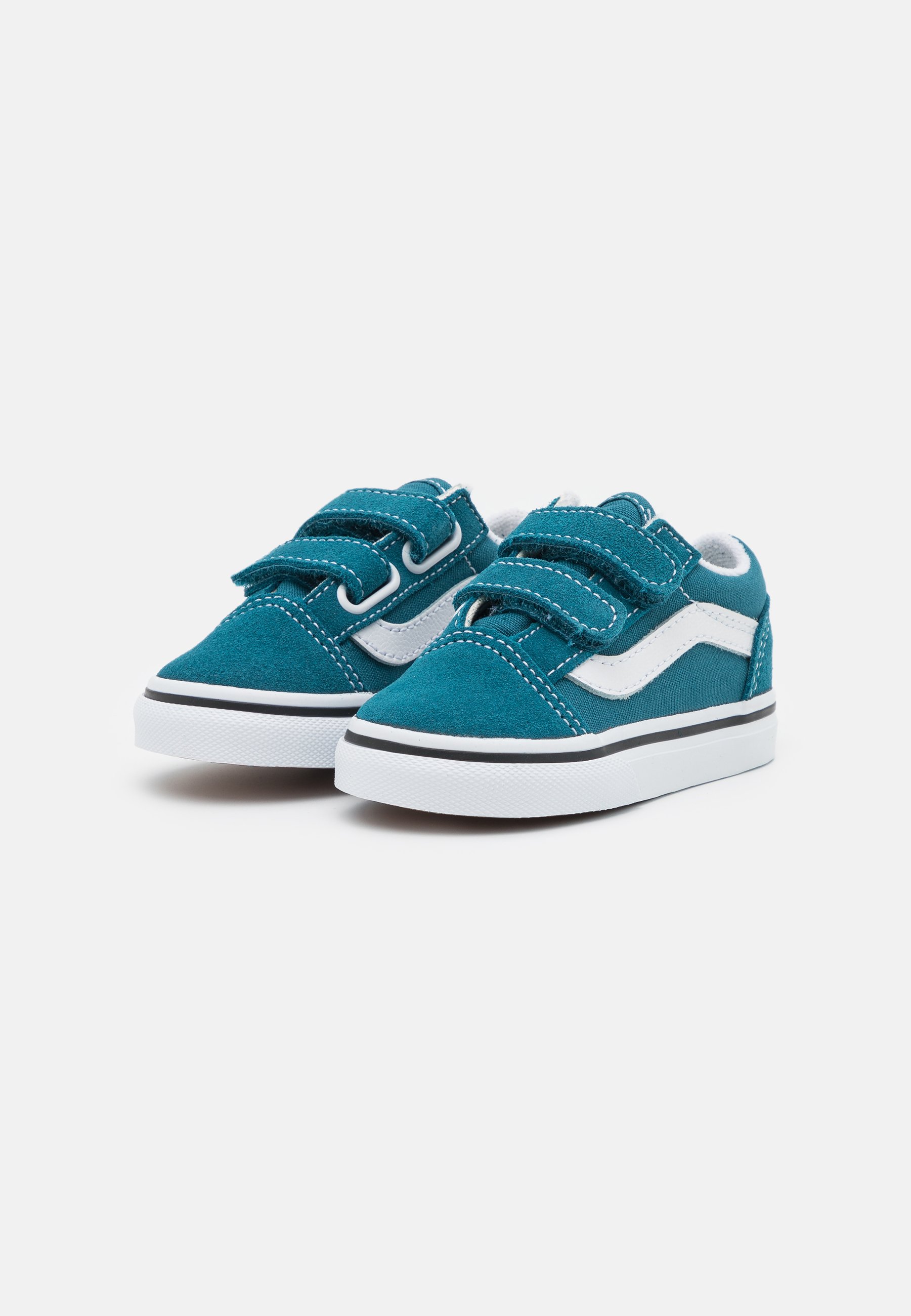 teal colored vans